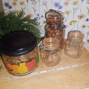 Colorful Glass Storage Jar Set